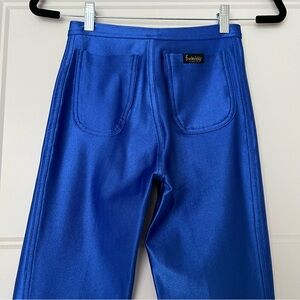 1970’s Frederick’s of Hollywood Disco Pant Hot Pants Electric Royal Blue, XS
